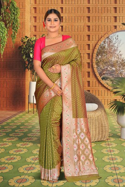 Semi Katan Silk Saree (adi85665)