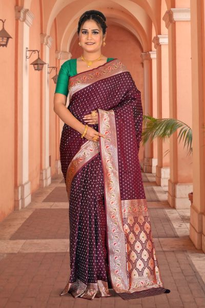 Semi Katan Silk Saree (adi85685)