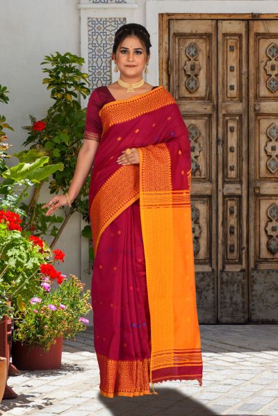 Handloom Cotton Saree (adi85726)