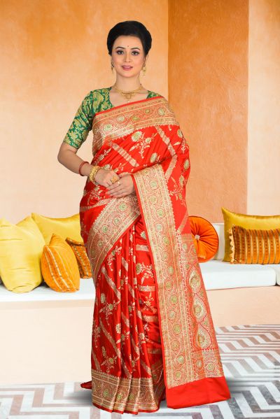 Pure Zardosi Benarasi Silk Saree (adi85768)