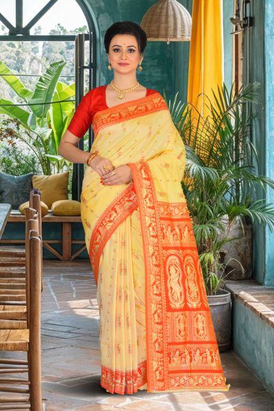 Semi Swarnachari Silk Saree (adi85786)