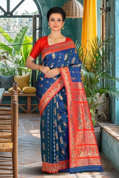 Semi Swarnachari Silk Saree (adi85787)