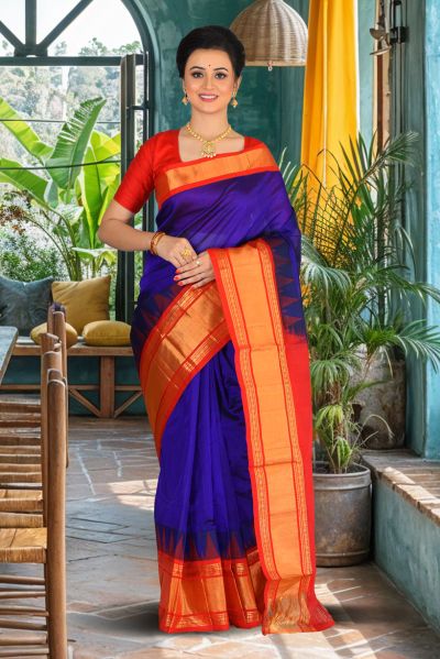 Pure Mangalgiri Silk Saree (adi85788)