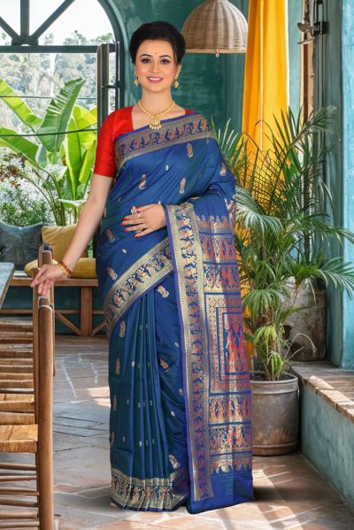 Semi Swarnachari Silk Saree (adi85789)