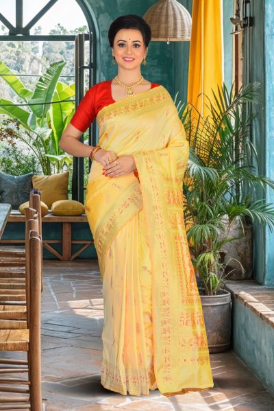 Semi Swarnachari Silk Saree (adi85791)