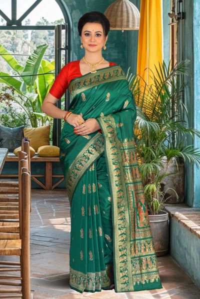 Semi Swarnachari Silk Saree (adi85792)