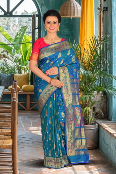 Semi Swarnachari Silk Saree (adi85802)