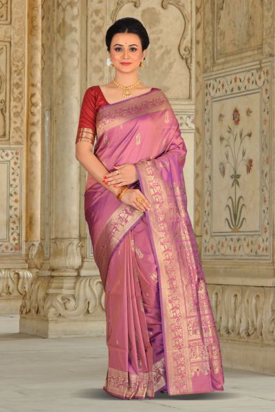 Semi Swarnachari Silk Saree (adi85842)