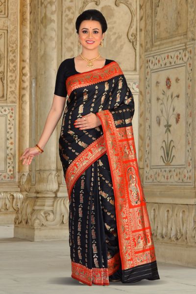 Semi Swarnachari Silk Saree (adi85848)