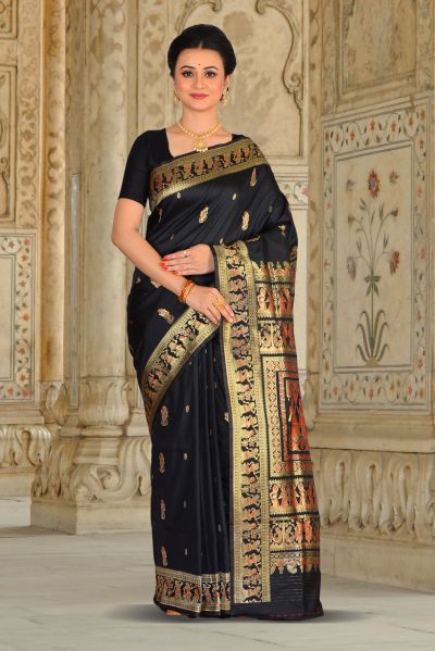 Semi Swarnachari Silk Saree (adi85852)