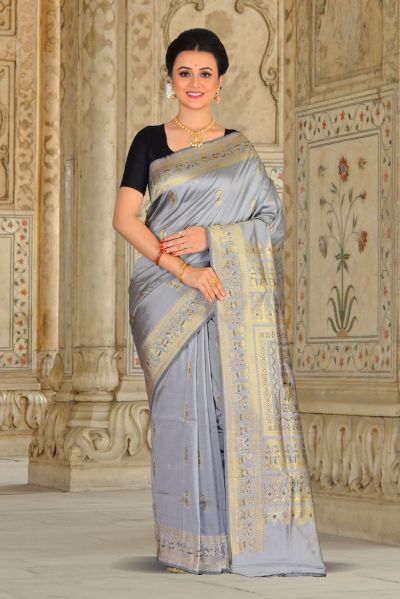 Semi Swarnachari Silk Saree (adi85856)