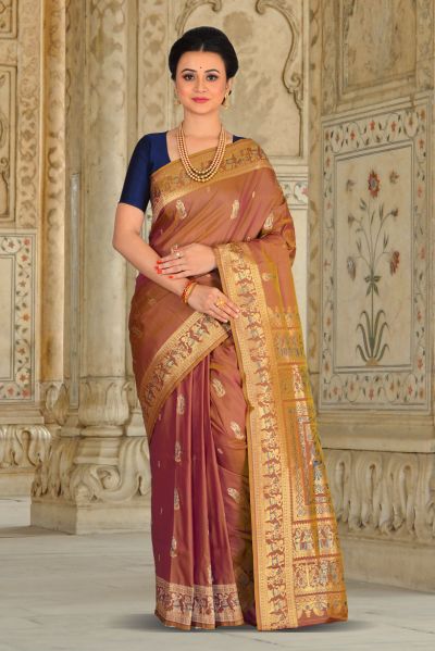 Semi Swarnachari Silk Saree (adi85859)