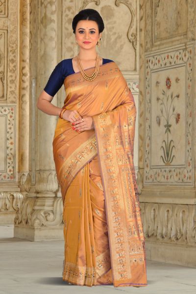 Semi Swarnachari Silk Saree (adi85861)