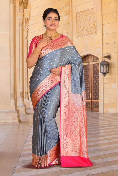 Pashmina Benarasi Silk Saree (adi85898)