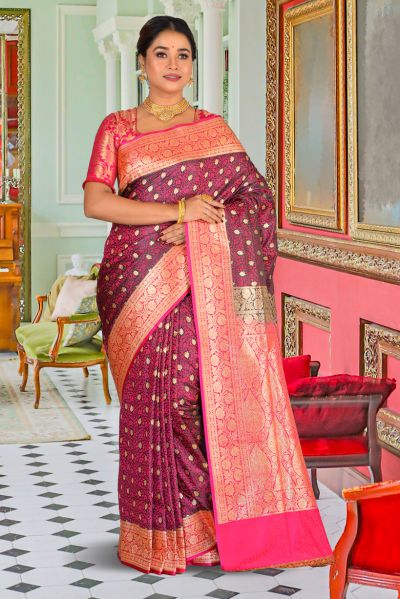 Pashmina Benarasi Silk Saree (adi85904)