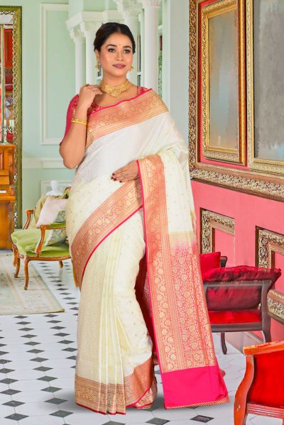 Pashmina Benarasi Silk Saree (adi85909)