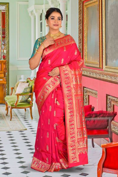 Semi Swarnachari Silk Saree (adi85927)