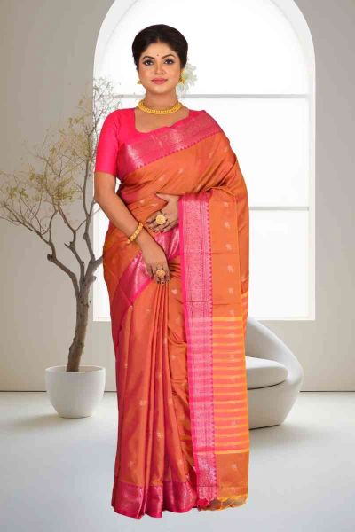 Semi Maheshwari Silk Saree (adi85993)