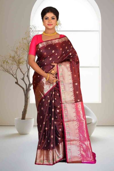 Semi Kanjivaram Silk Saree (adi86007)