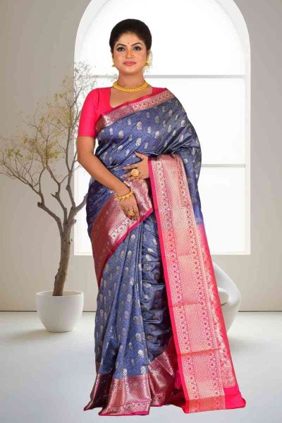 Semi Kanjivaram Silk Saree (adi86013)