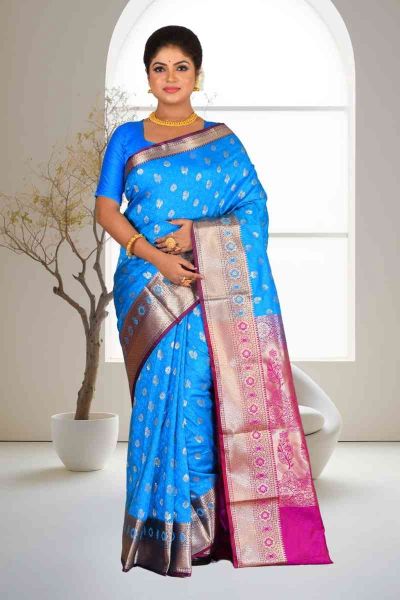 Semi Kanjivaram Silk Saree (adi86021)