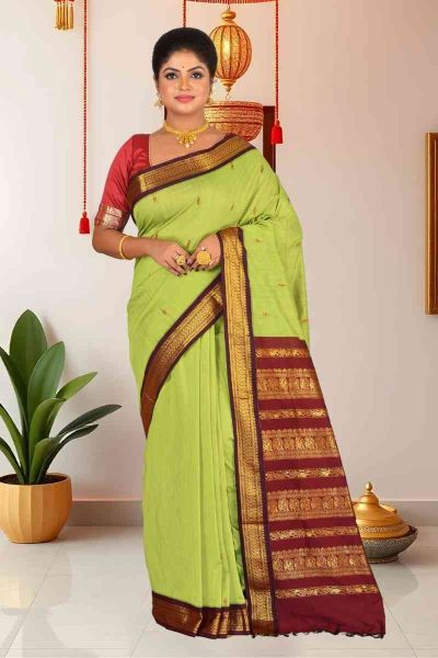 Gadwal Cotton Saree (adi86078)