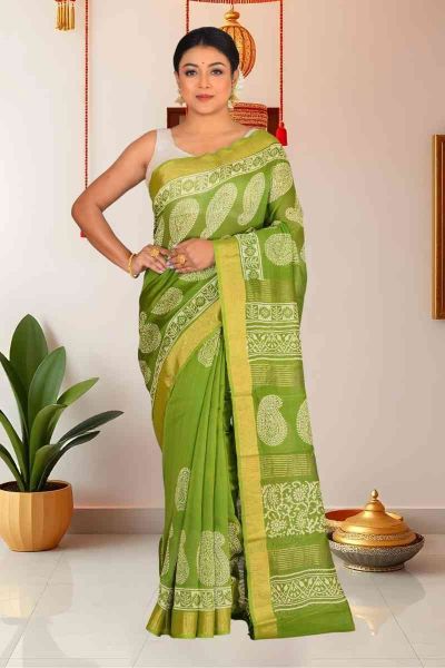 Cotton Chanderi Saree (adi86090)