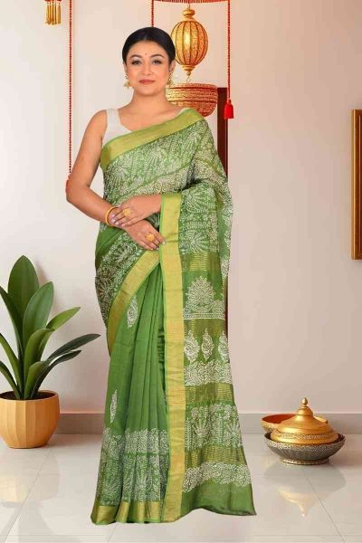 Cotton Chanderi Saree (adi86096)