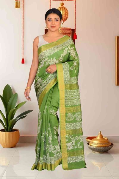 Cotton Chanderi Saree (adi86098)