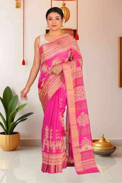 Cotton Chanderi Saree (adi86099)