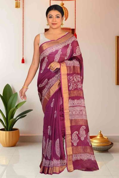 Cotton Chanderi Saree (adi86102)