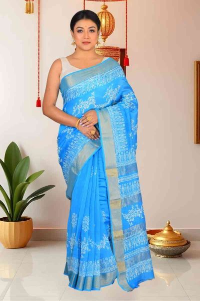 Cotton Chanderi Saree (adi86116)