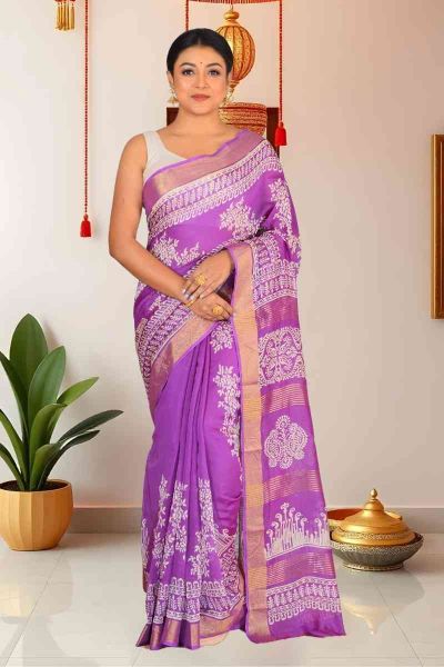 Cotton Chanderi Saree (adi86117)