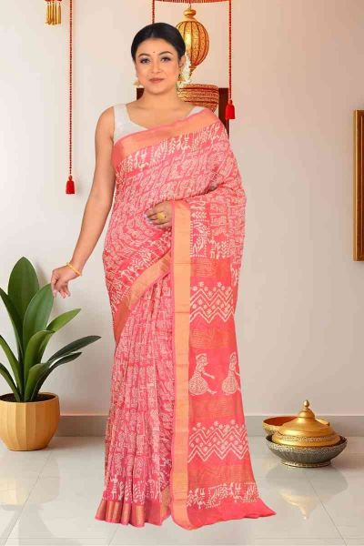 Cotton Chanderi Saree (adi86118)