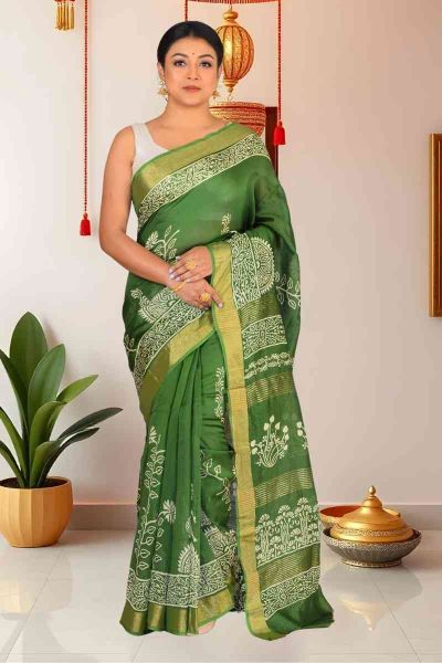 Cotton Chanderi Saree (adi86119)