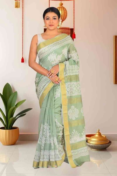 Cotton Chanderi Saree (adi86121)