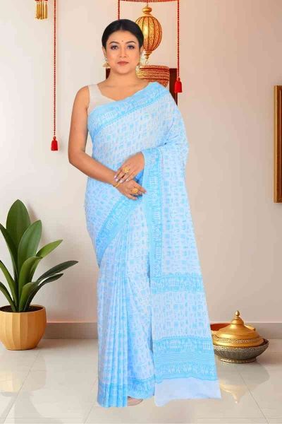 Malmal Cotton Saree (adi86124)