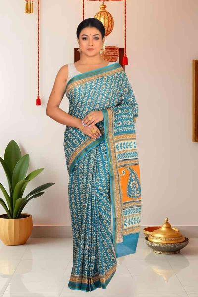 Malmal Cotton Saree (adi86125)