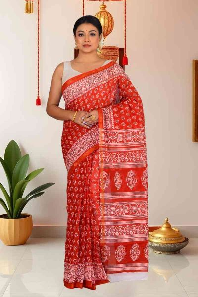 Malmal Cotton Saree (adi86127)