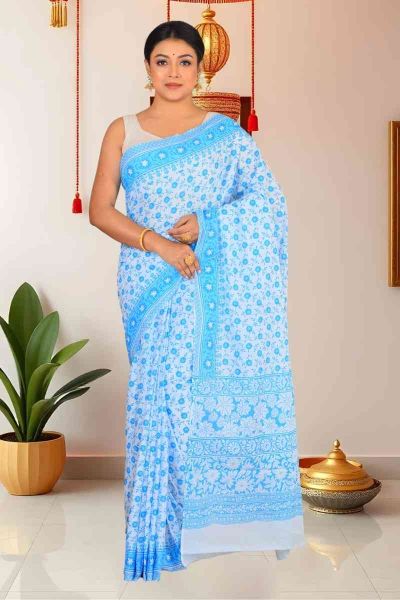 Malmal Cotton Saree (adi86128)