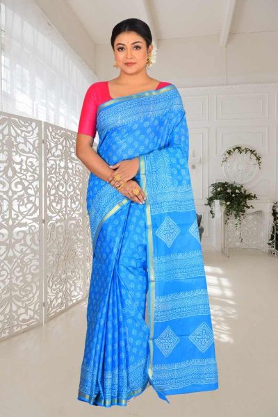 Cotton Chanderi Saree (adi86138)