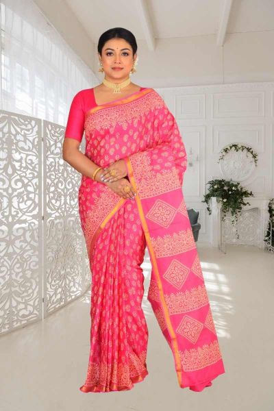 Cotton Chanderi Saree (adi86139)