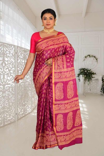 Cotton Chanderi Saree (adi86144)