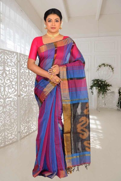 Semi Ikkat Silk Saree (adi86145)