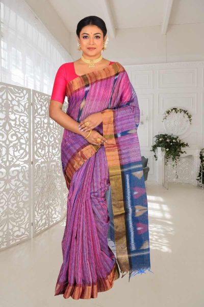 Semi Ikkat Silk Saree (adi86147)