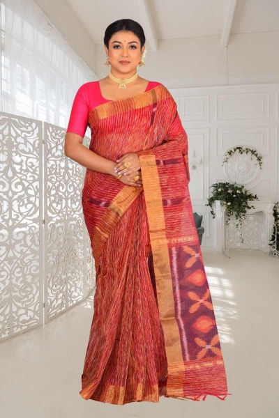 Semi Ikkat Silk Saree (adi86149)