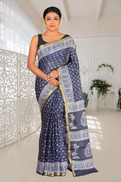 Cotton Chanderi Saree (adi86154)