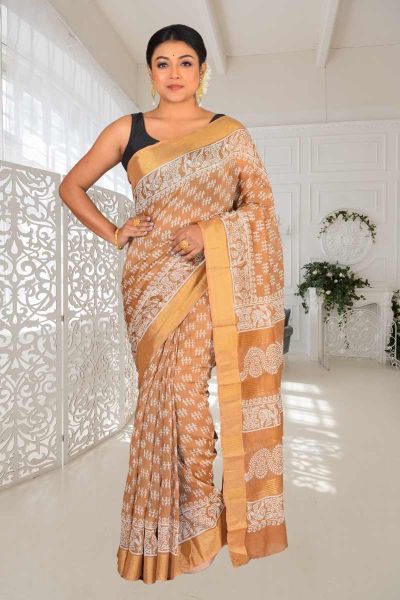 Cotton Chanderi Saree (adi86155)