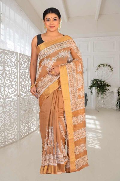 Cotton Chanderi Saree (adi86158)