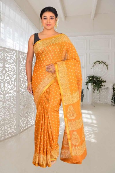 Cotton Chanderi Saree (adi86161)